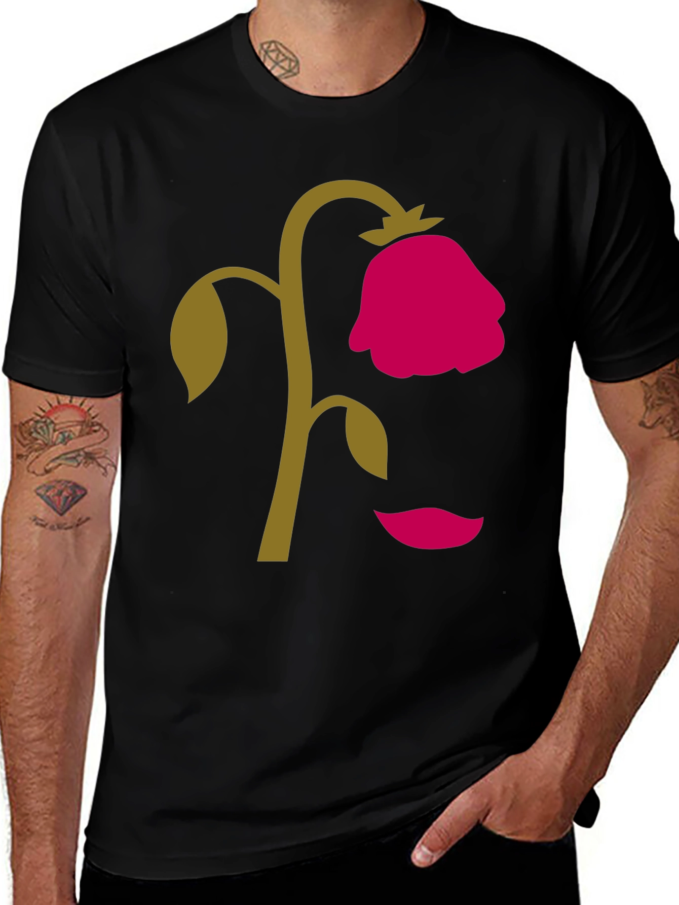 Variant 16 of Wilted Rose Graphic T-Shirt - Unique Design