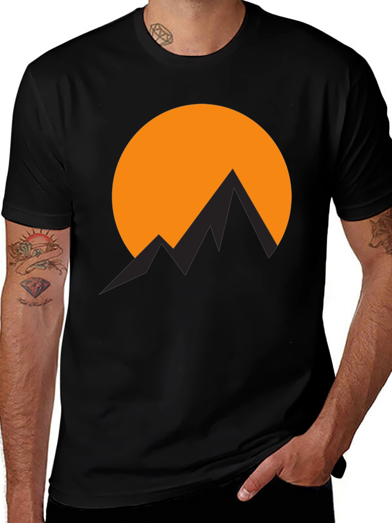 Variant 3 of Mountain Sunset Graphic T-Shirt - Adventure Awaits