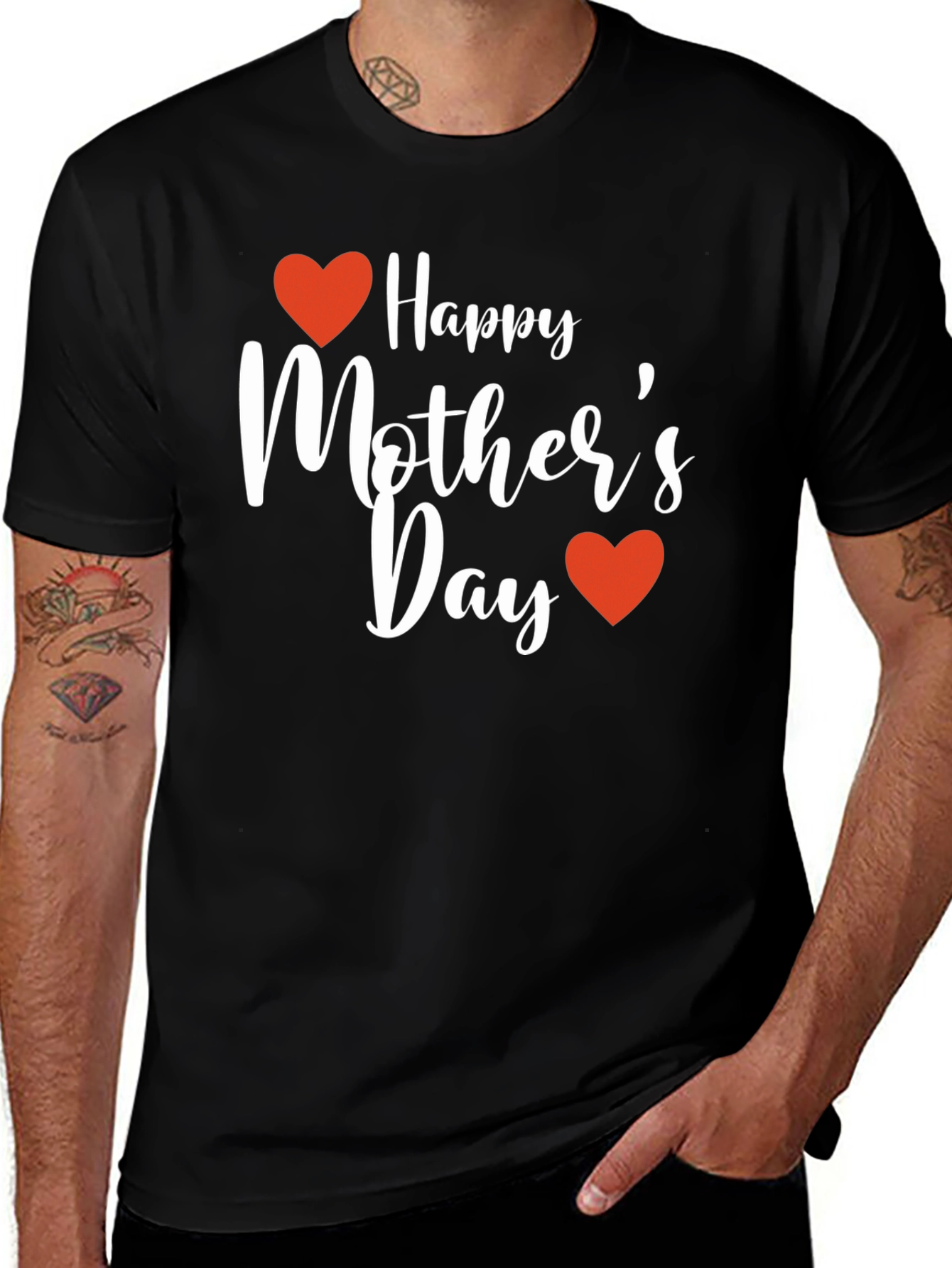 Variant 29 of Happy Mother's Day Graphic Tee - Black