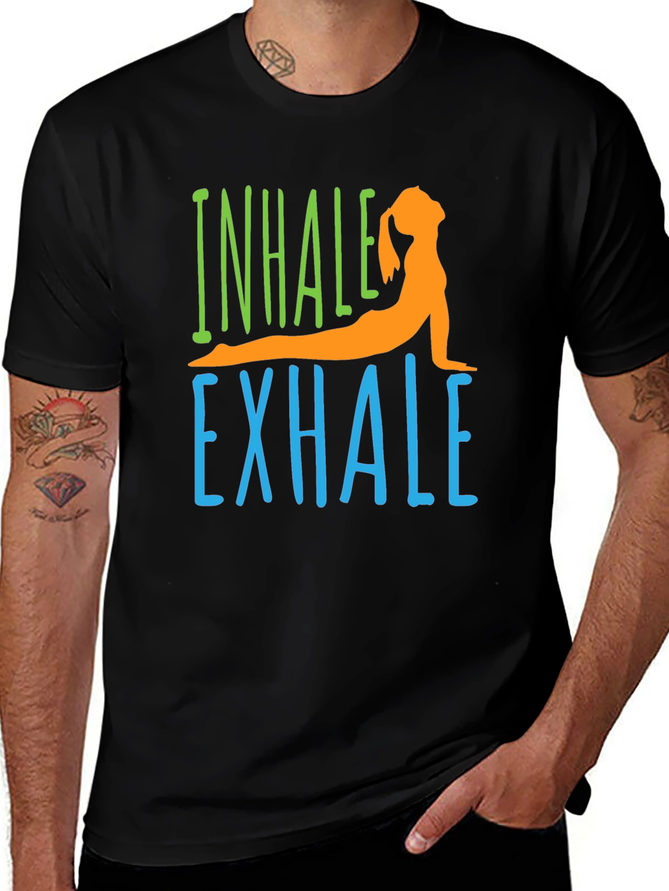 Variant 28 of Inhale Exhale Yoga Graphic T-Shirt