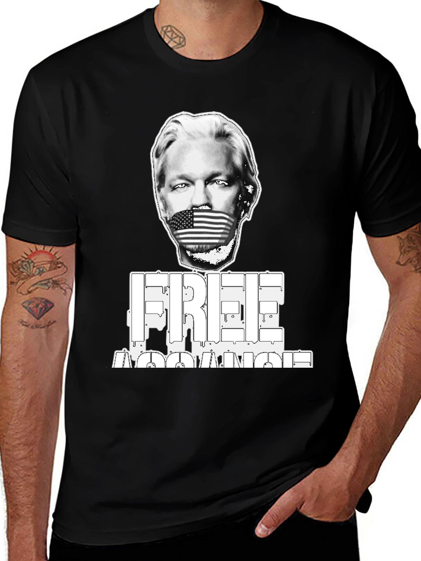Variant 19 of Free Assange Graphic T-Shirt