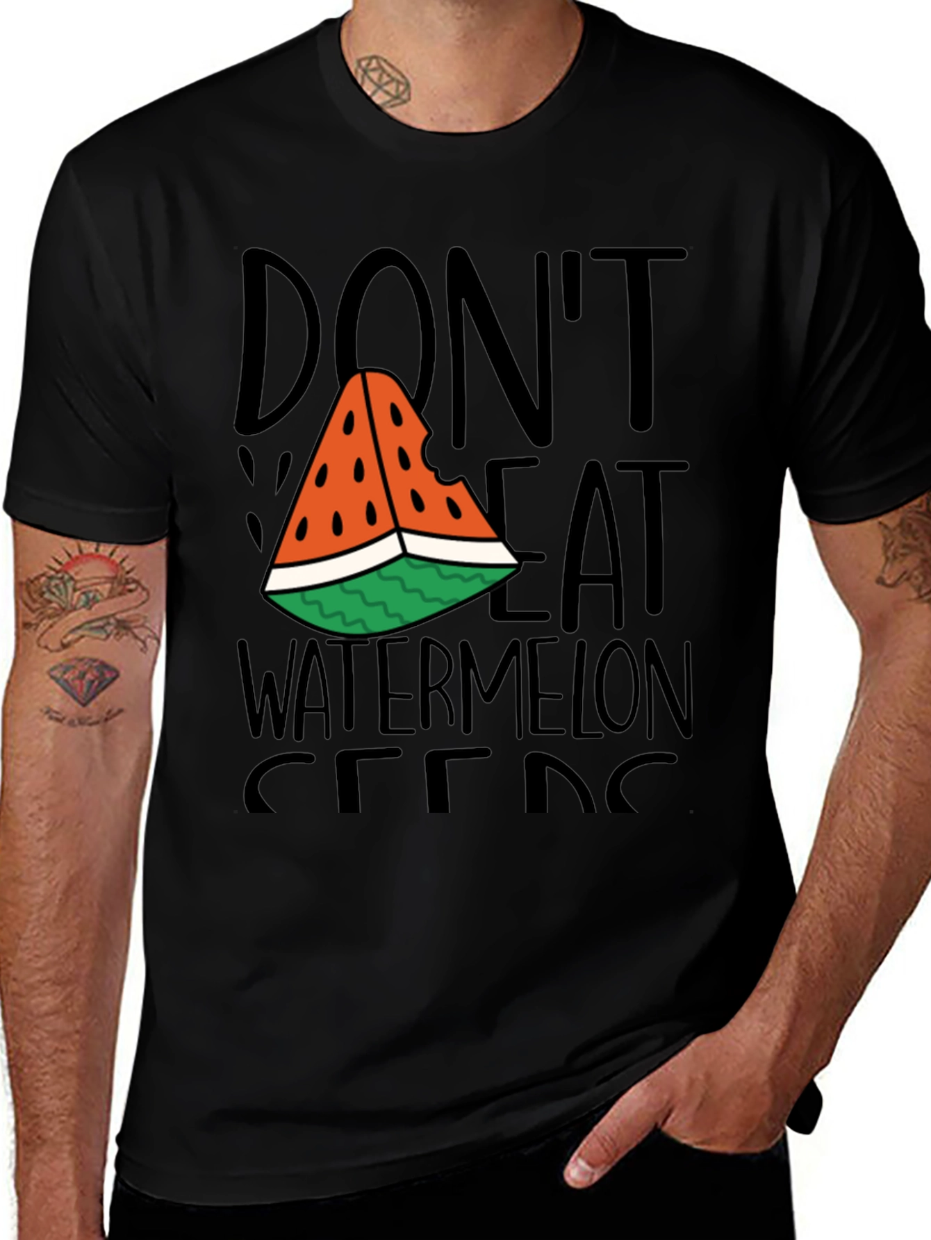 Variant 30 of Don't Eat Watermelon Seeds Graphic T-Shirt