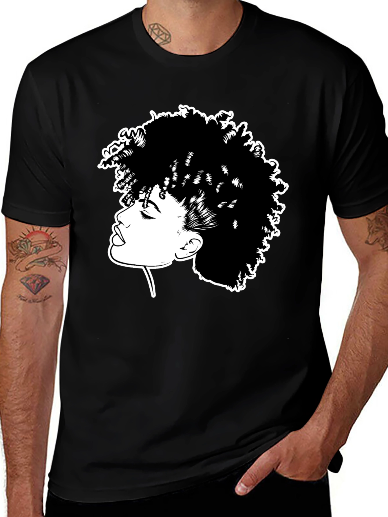 Variant 11 of Black Afro Queen Graphic Tee
