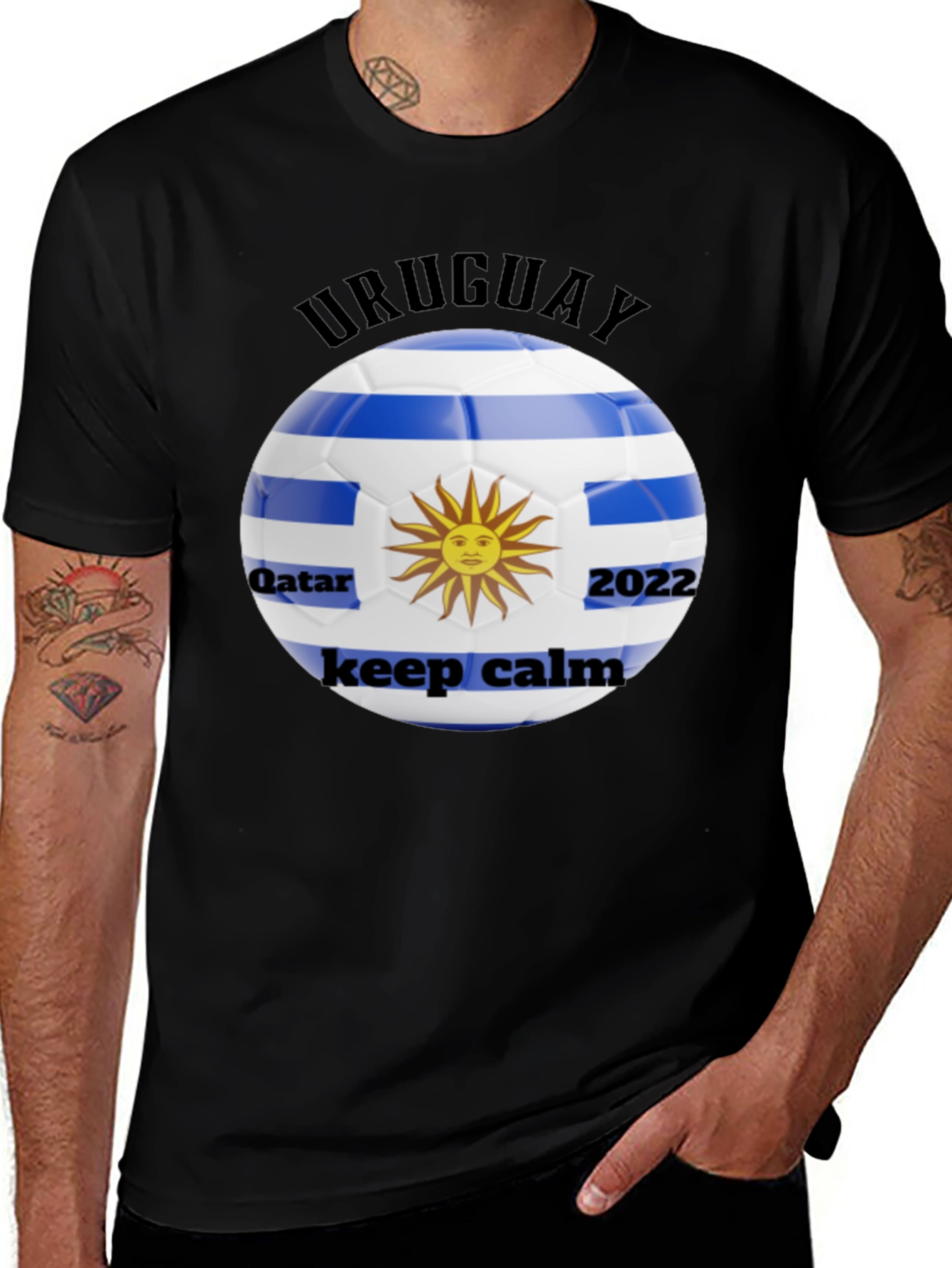 Variant 18 of Uruguay Football Fan T-Shirt - Qatar 2022