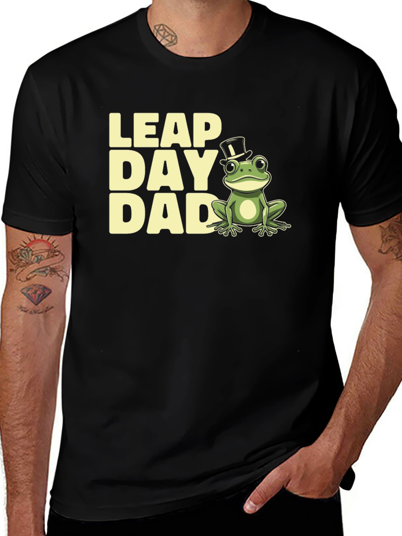 Variant 23 of Leap Day Dad T-Shirt - Funny Frog Graphic Tee