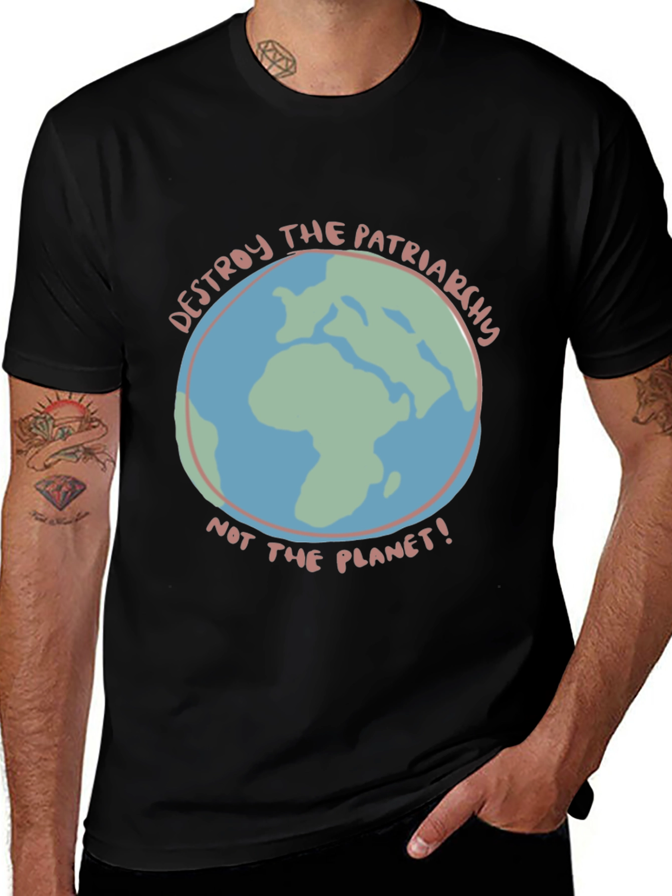 Variant 22 of Destroy Patriarchy T-Shirt - Earth Design