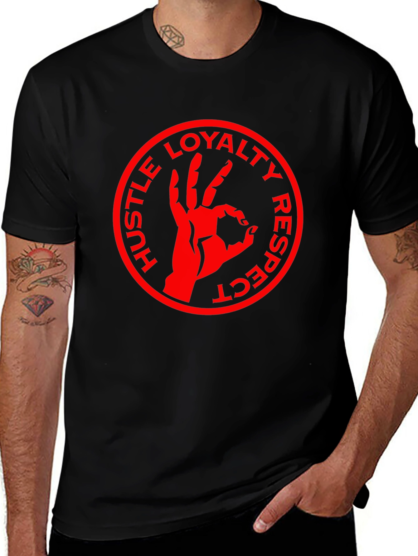 Hustle Loyalty Respect T-Shirt - Black