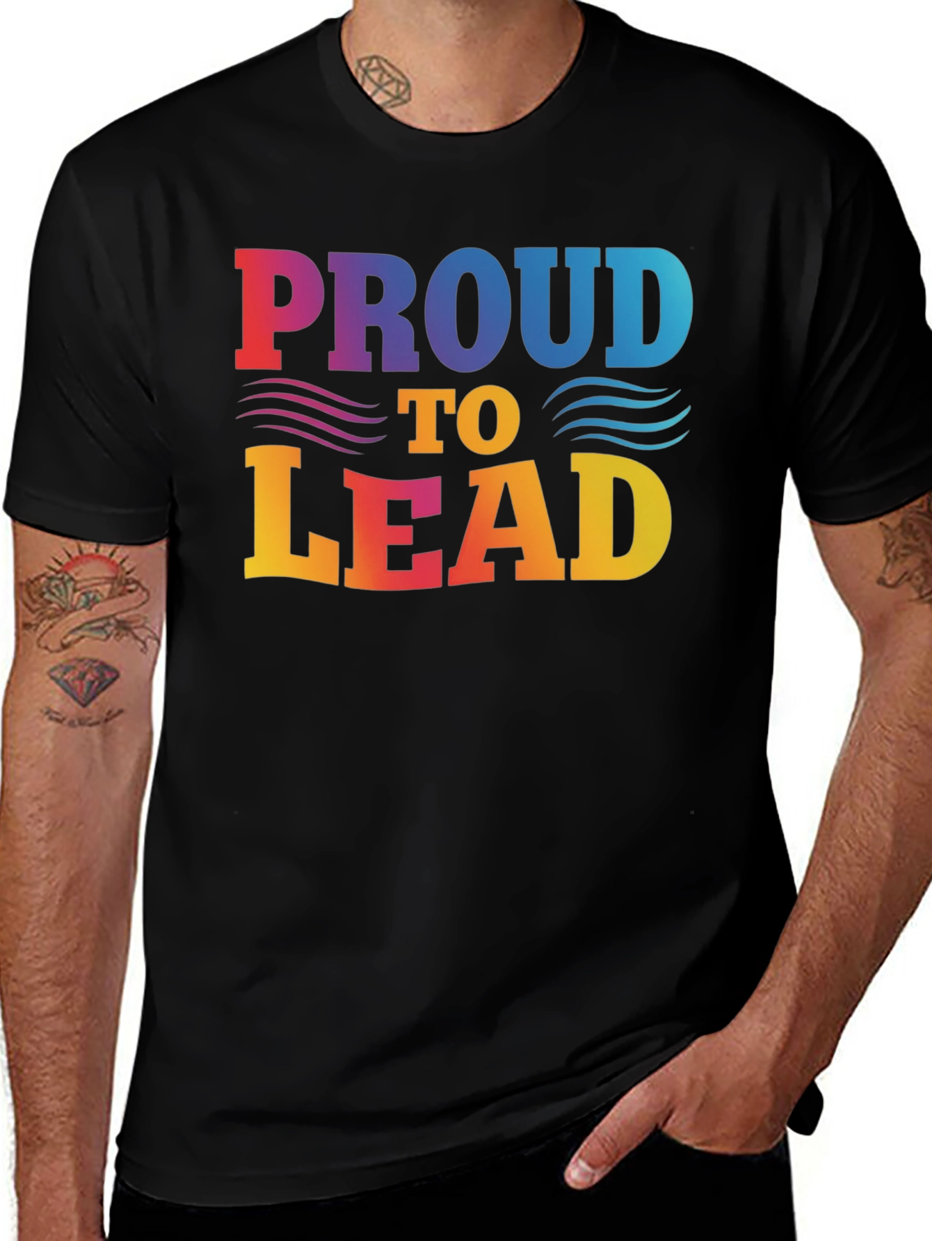 Variant 19 of Proud To Lead Graphic Tee - Black