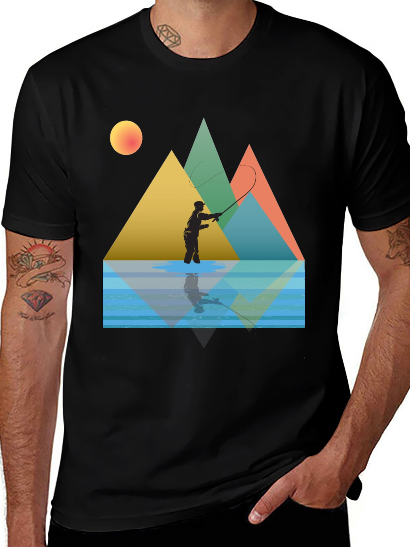 Variant 25 of Fishing Scene Graphic Tee