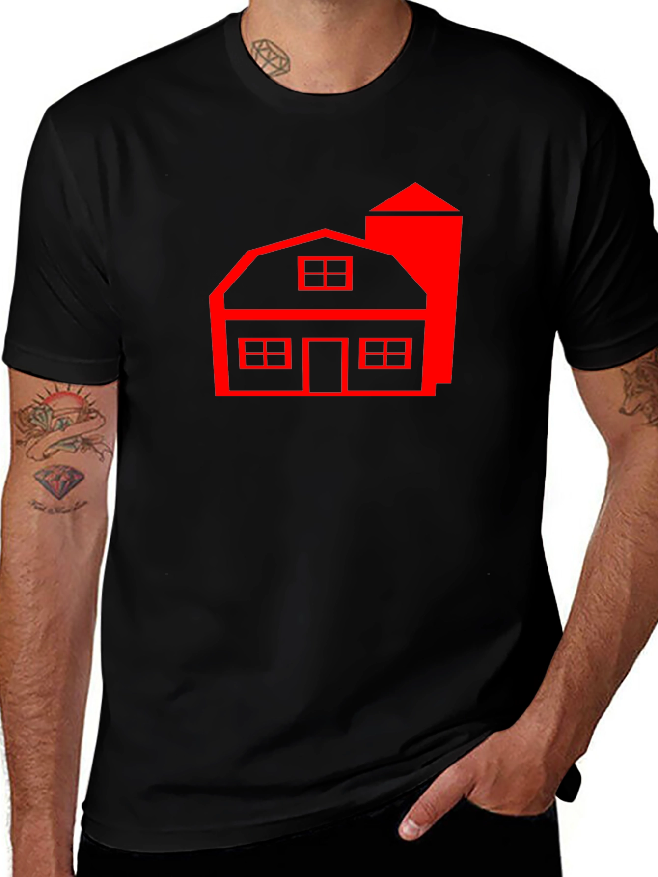 Red Barn Graphic T-Shirt - Classic Farm Style