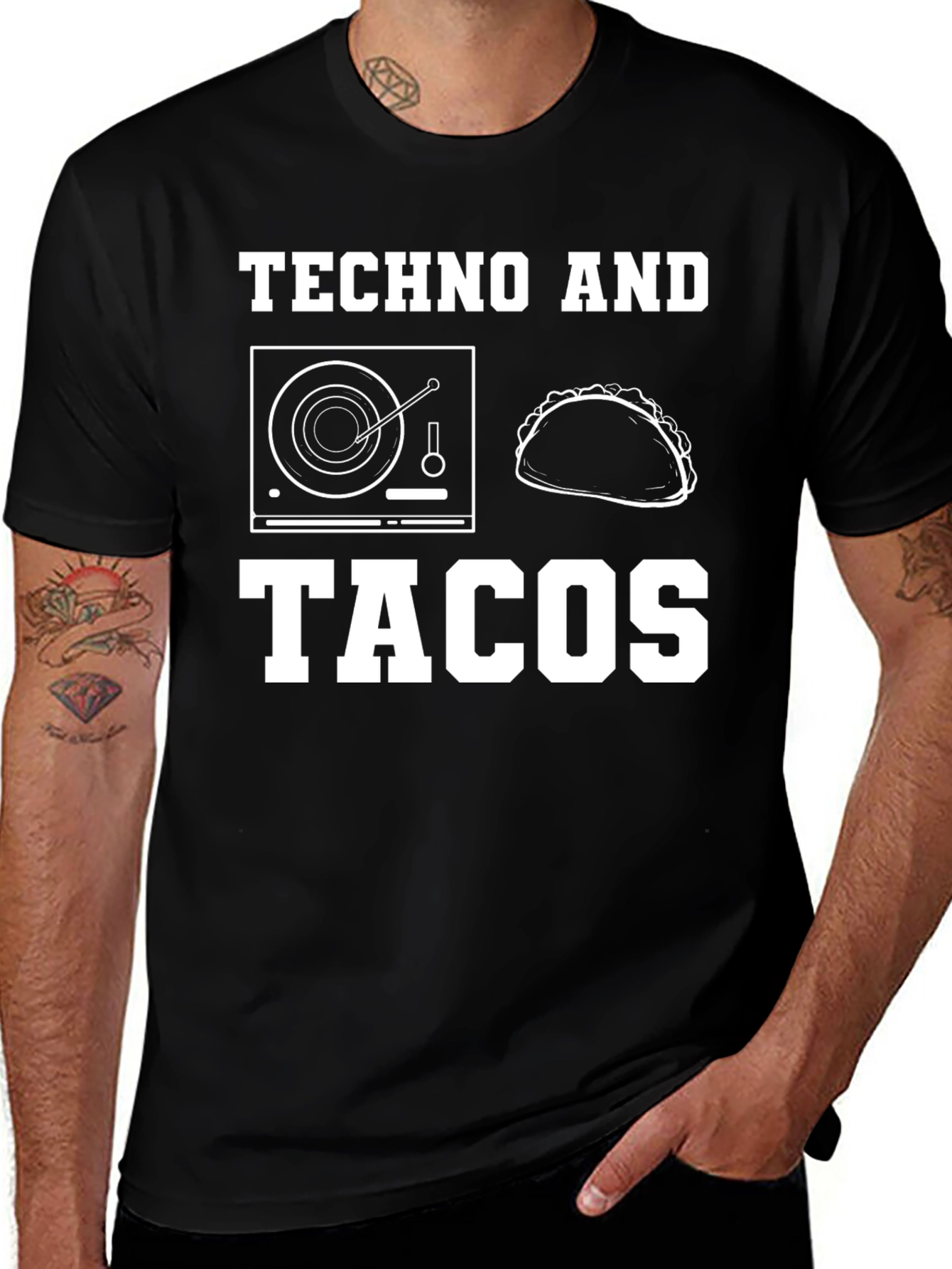 Variant 16 of Techno and Tacos Graphic T-Shirt