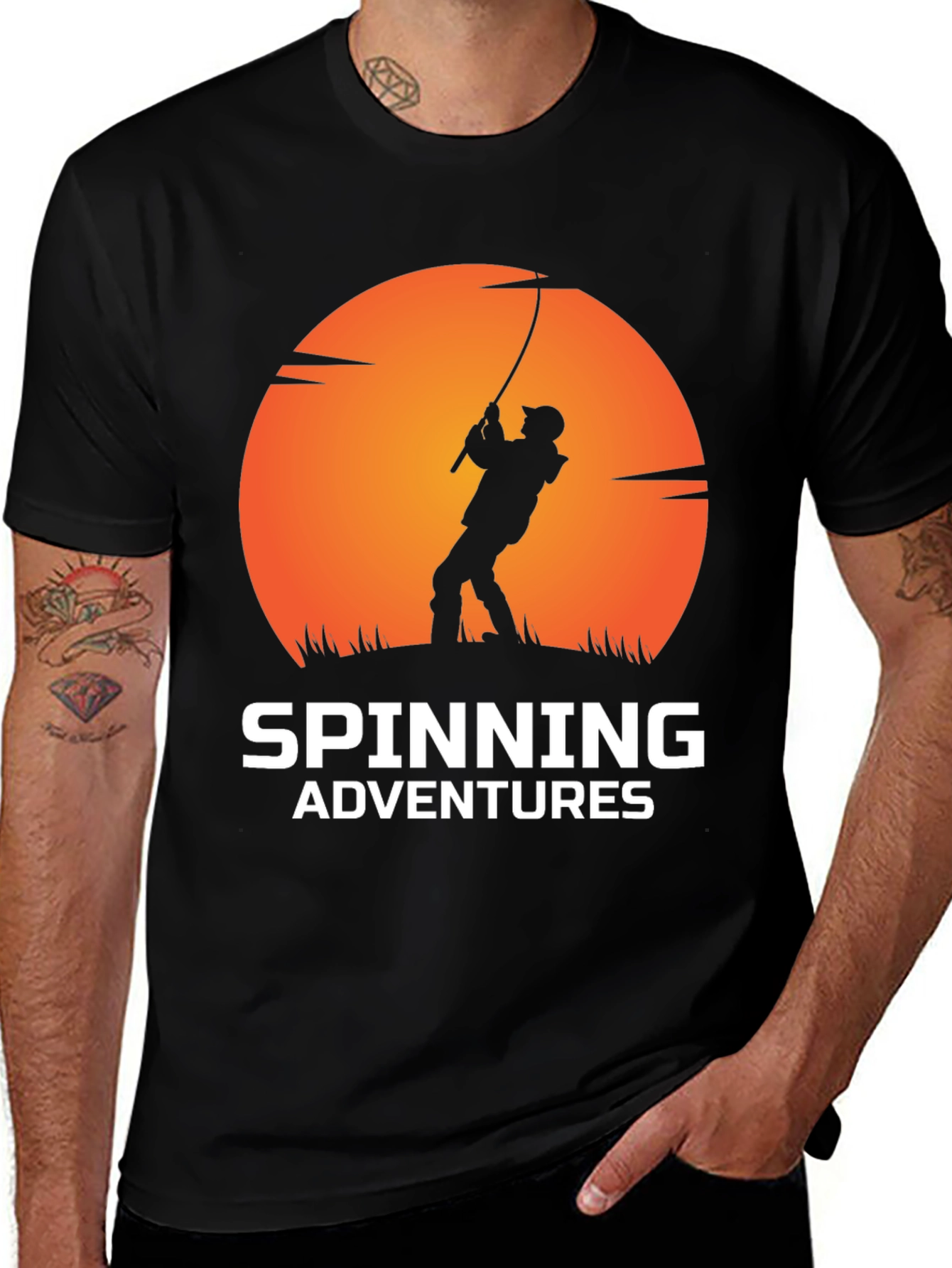 Fishing Adventure T-Shirt - Spinning Silhouette