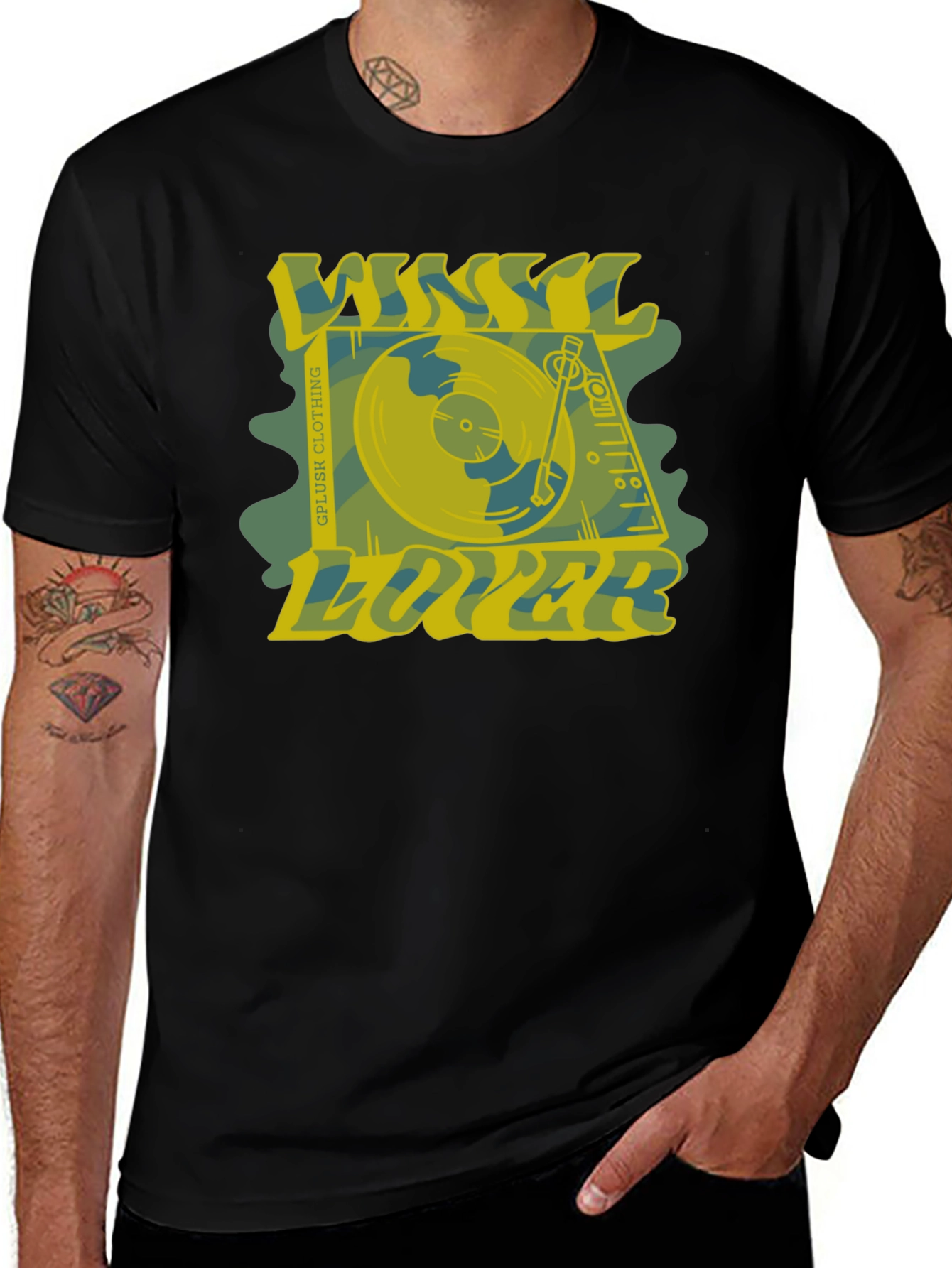 Variant 9 of Vinyl Lover Graphic Tee - Retro Music Shirt