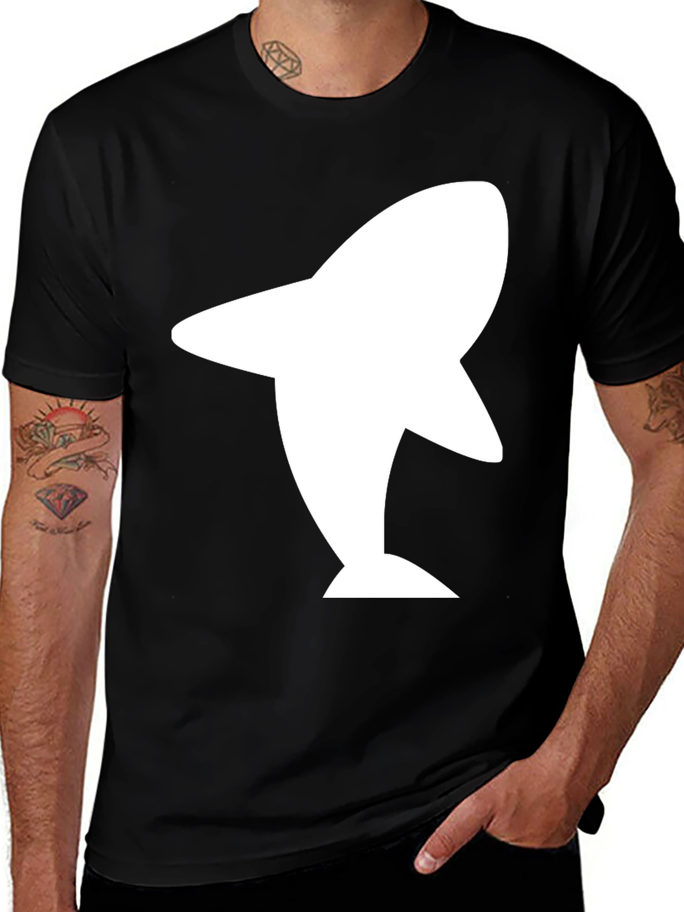Variant 15 of Orca Silhouette Black T-Shirt