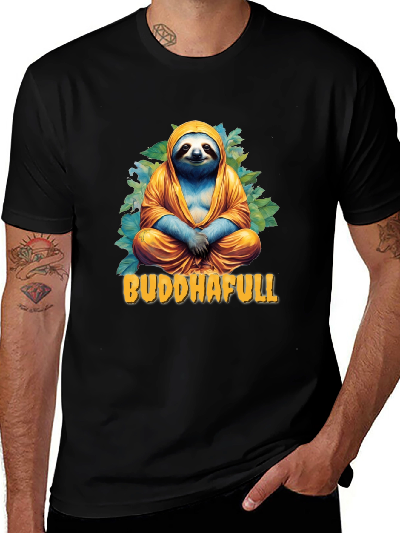 Variant 30 of Buddhafull Sloth Graphic T-Shirt - Relaxed Fit