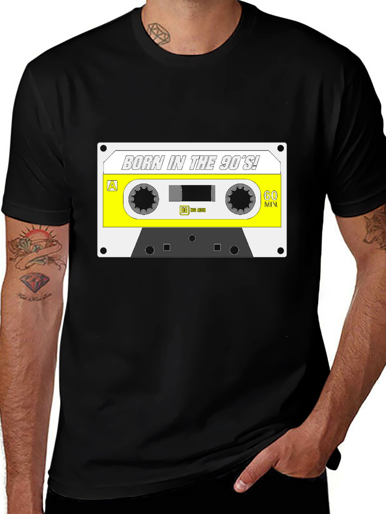 Variant 28 of Born in the 90's Cassette Tape Graphic T-Shirt