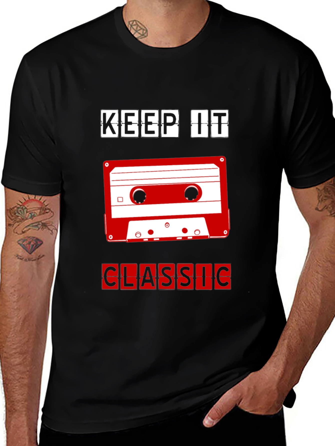 Variant 23 of Keep It Classic Retro Cassette Tape T-Shirt