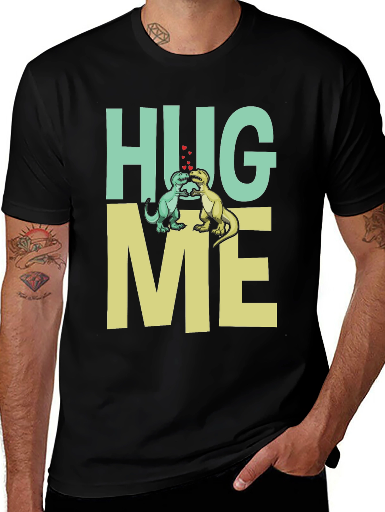 Variant 13 of Dino Hug T-Shirt - Embrace the Love!
