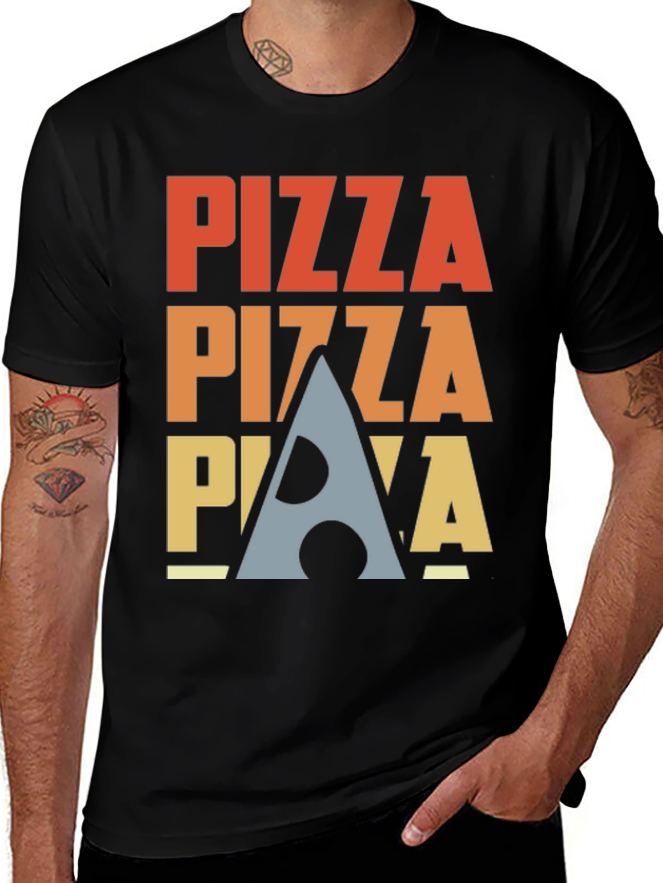 Variant 4 of Pizza Graphic T-Shirt - Retro Foodie Tee