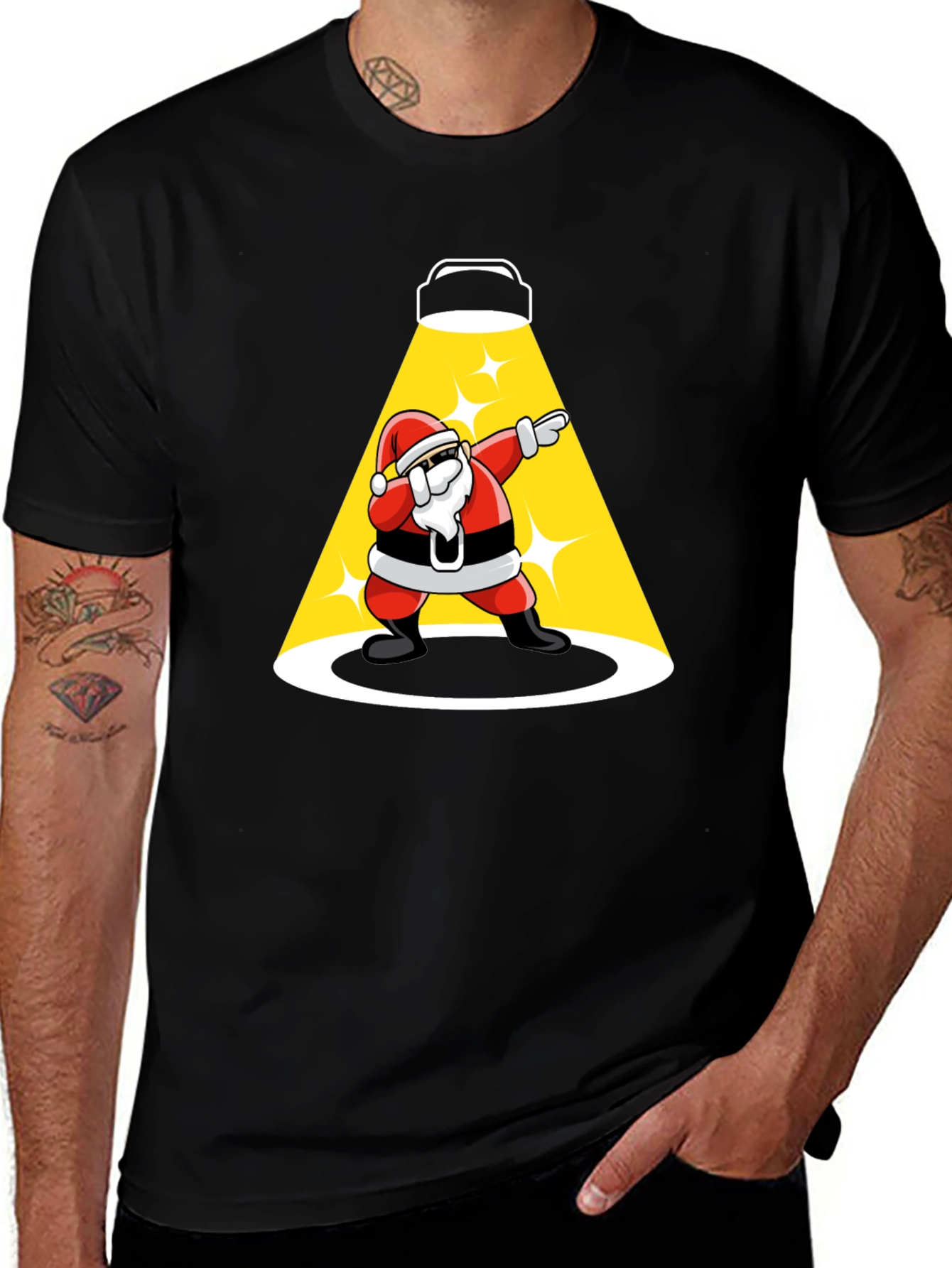 Variant 24 of Santa Dabbing Spotlight Graphic T-Shirt