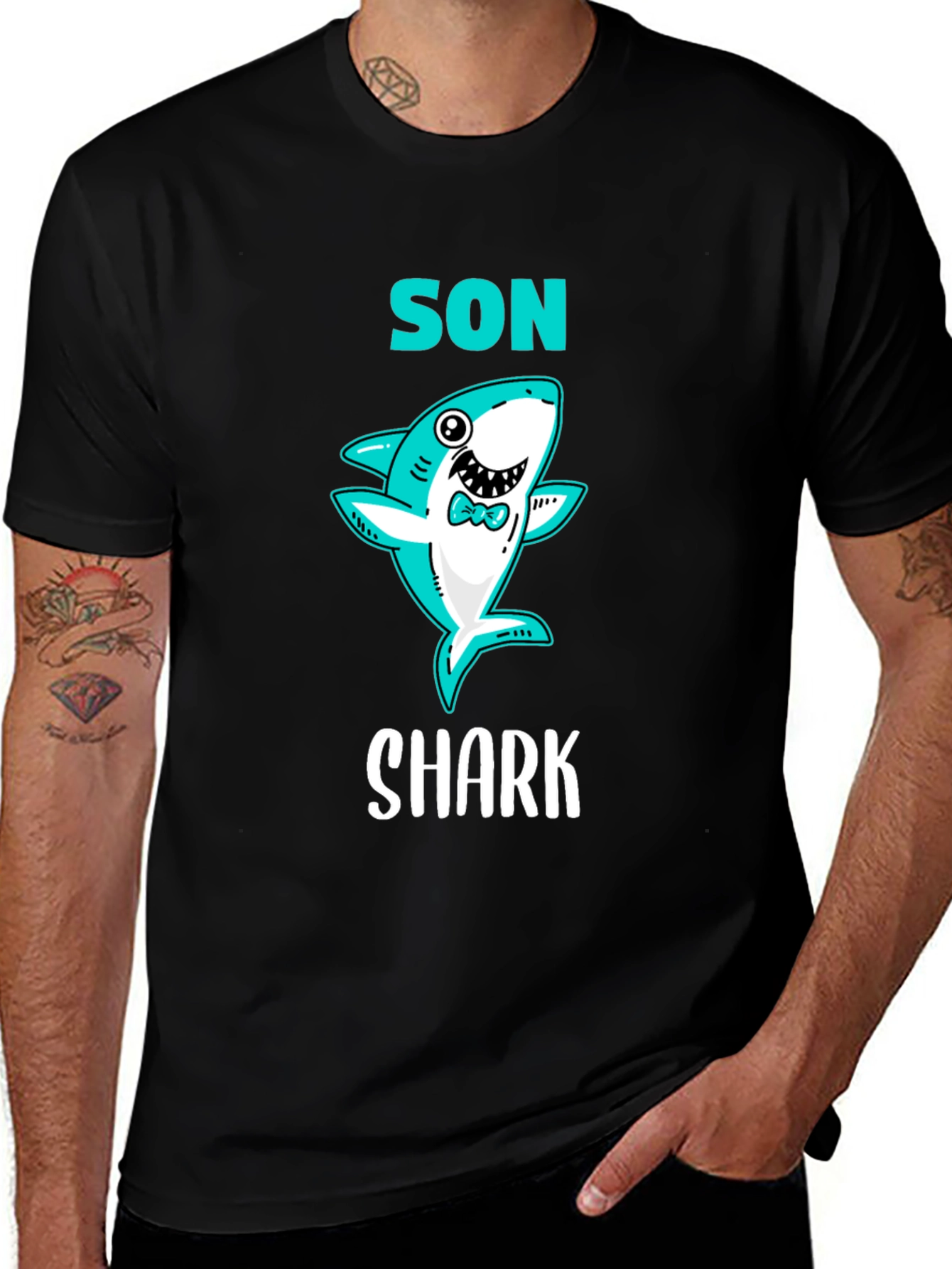 Son Shark T-Shirt - Cute Cartoon Graphic Tee