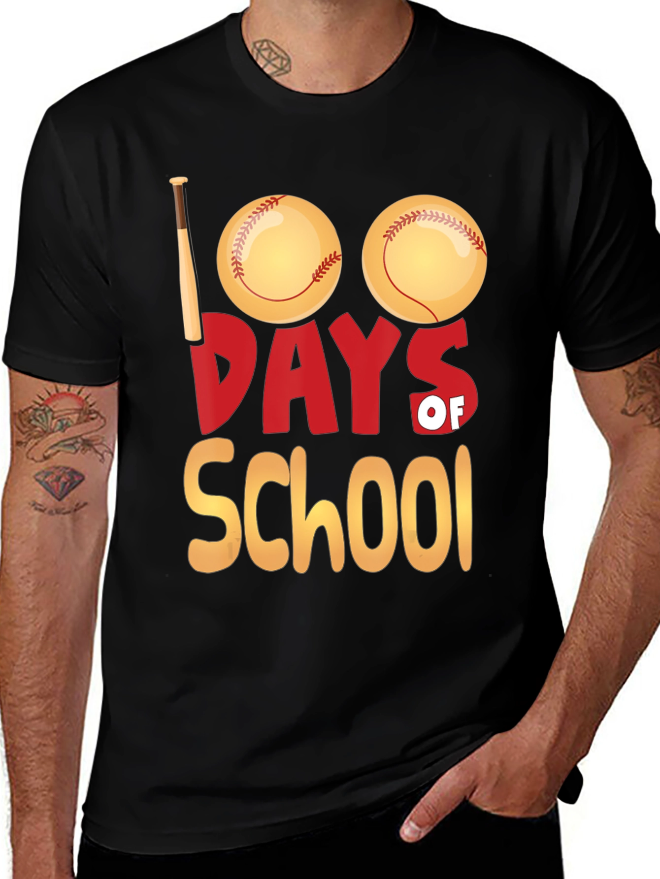 Variant 14 of 100 Days of School Baseball T-Shirt