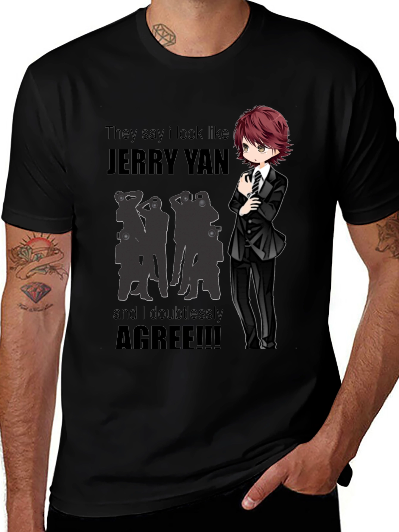 Jerry Yan Fan T-Shirt - Humorous Anime Design