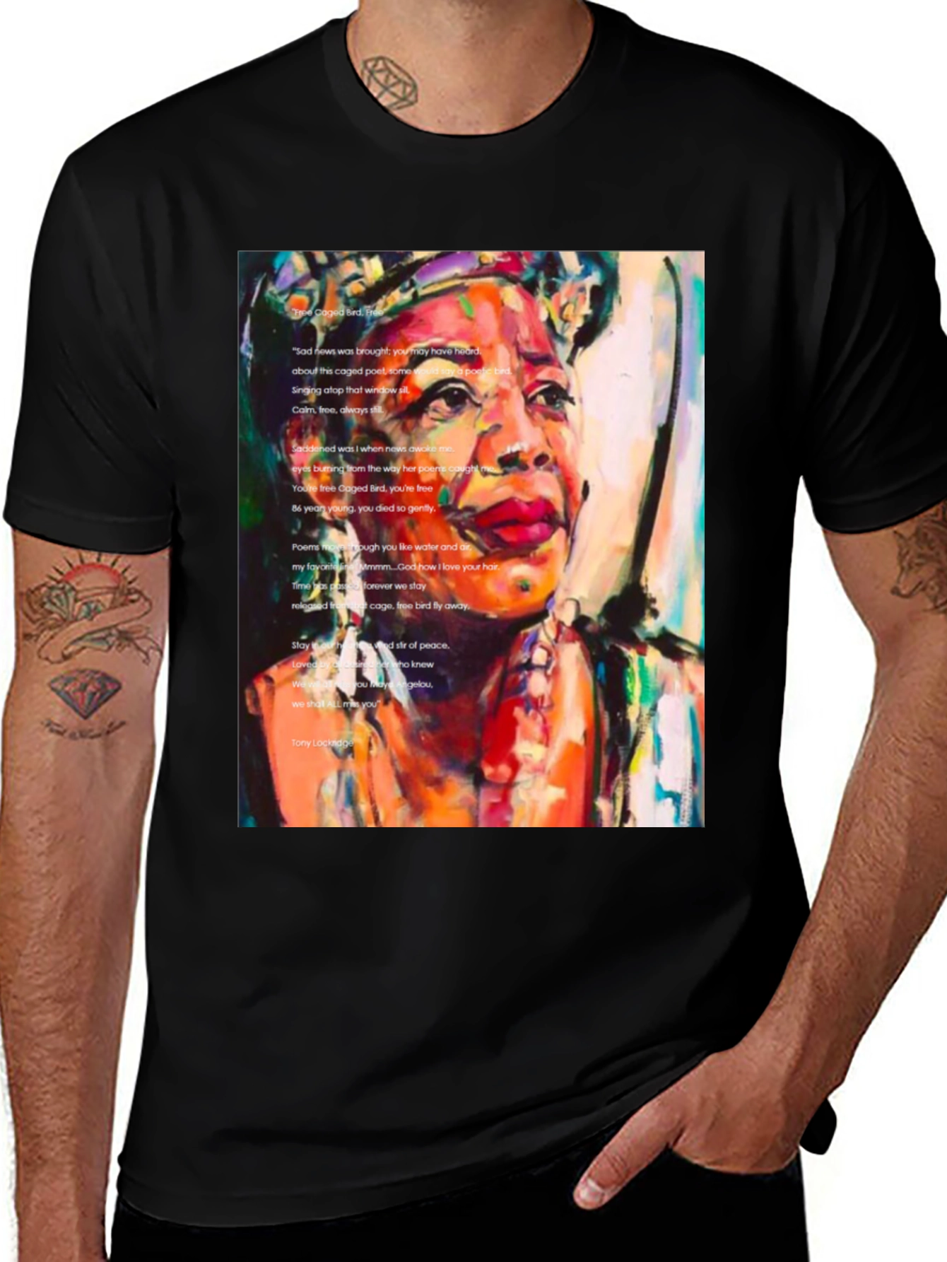 Variant 27 of Maya Angelou Graphic Tee - Poetic Tribute Shirt
