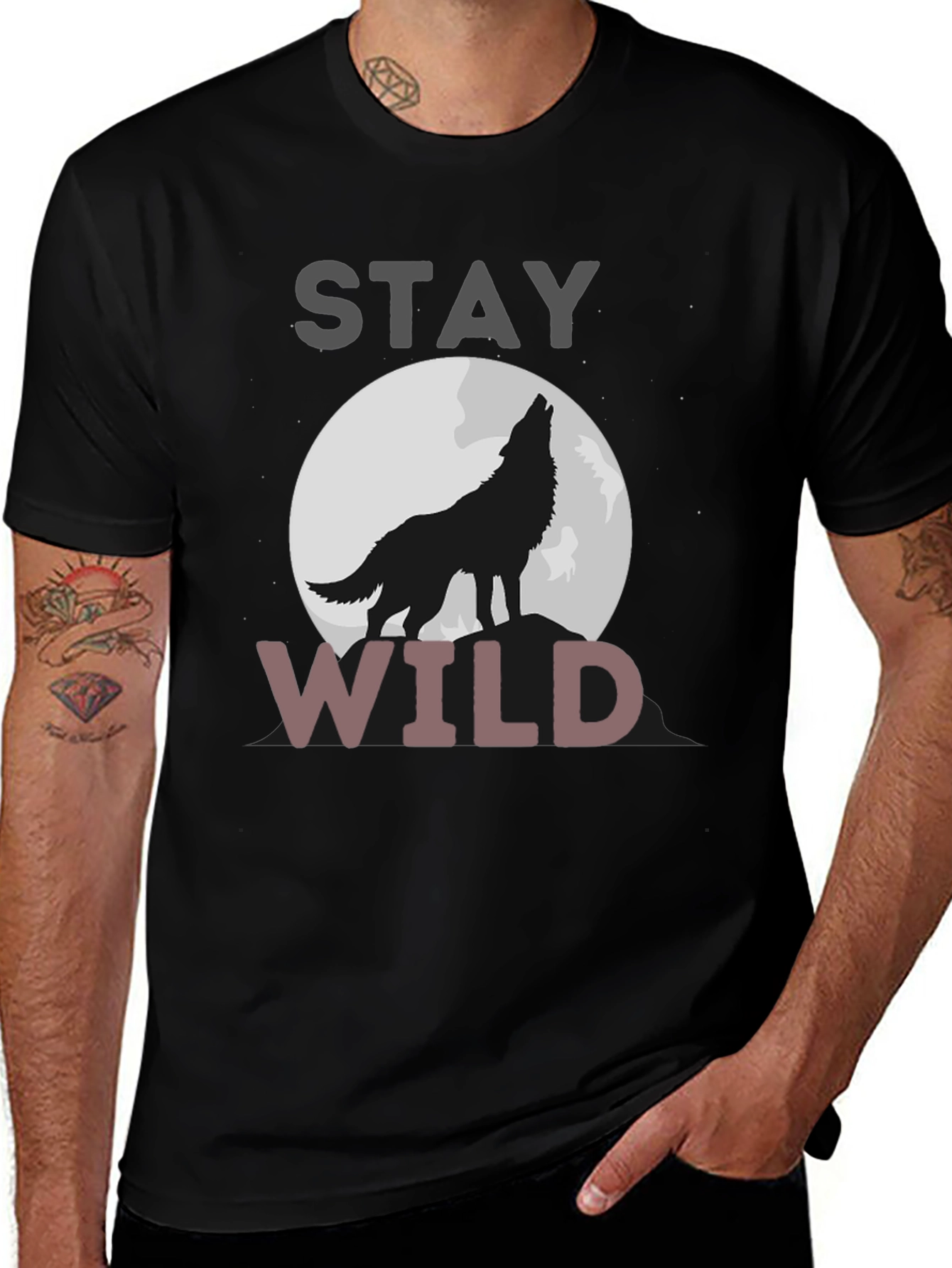 Variant 11 of Stay Wild Wolf Moon Graphic Tee