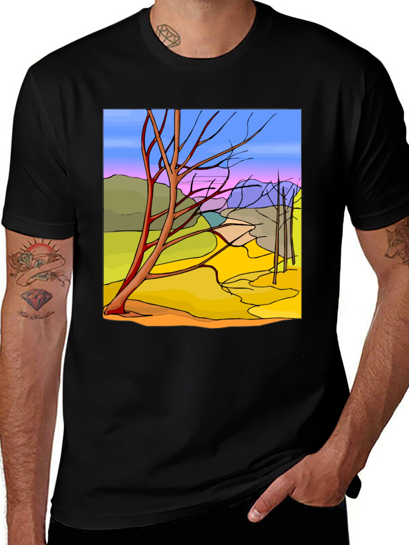 Variant 29 of Abstract Landscape Graphic Tee