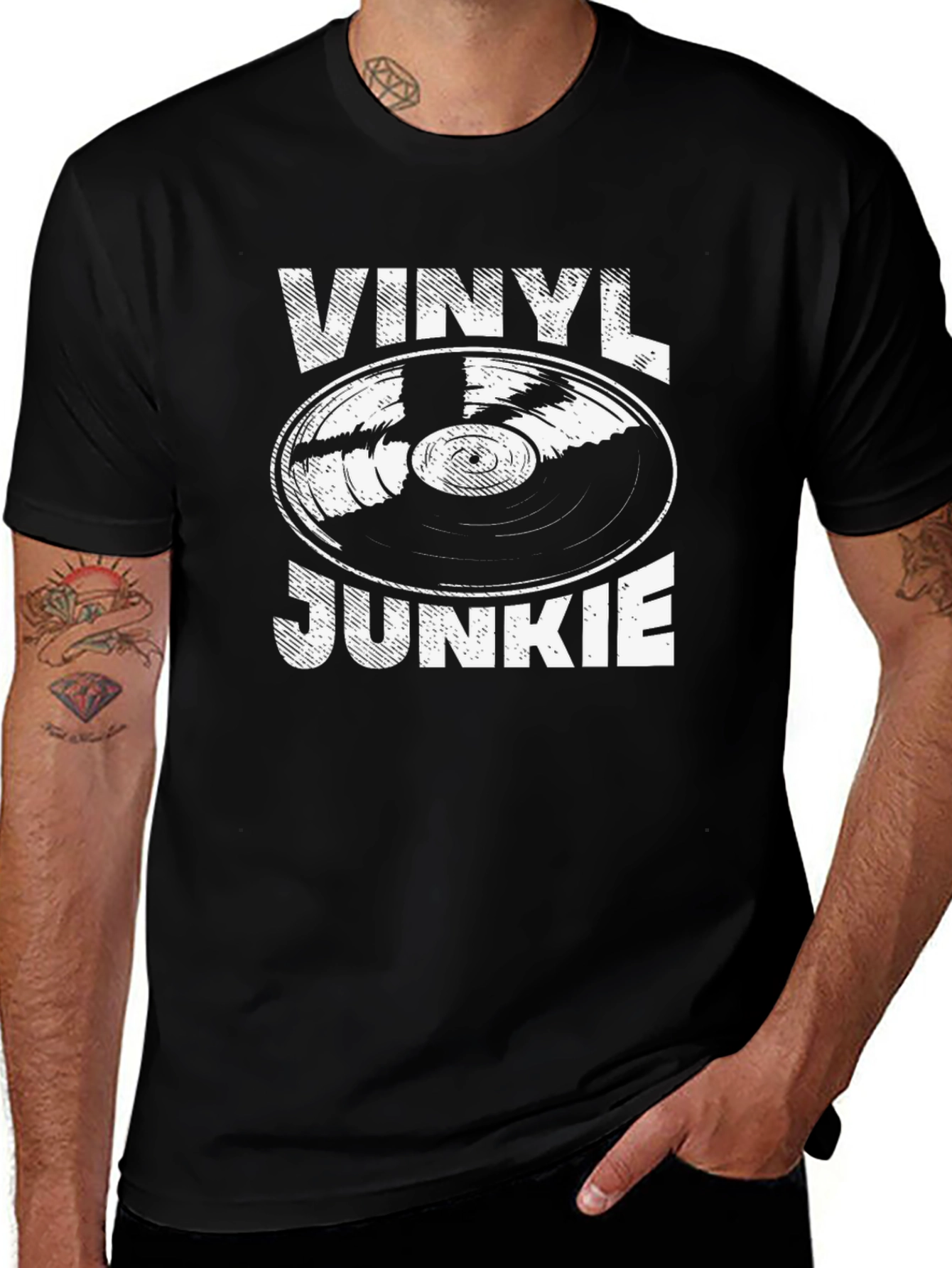 Variant 27 of Vinyl Junkie T-Shirt - Music Lover Tee