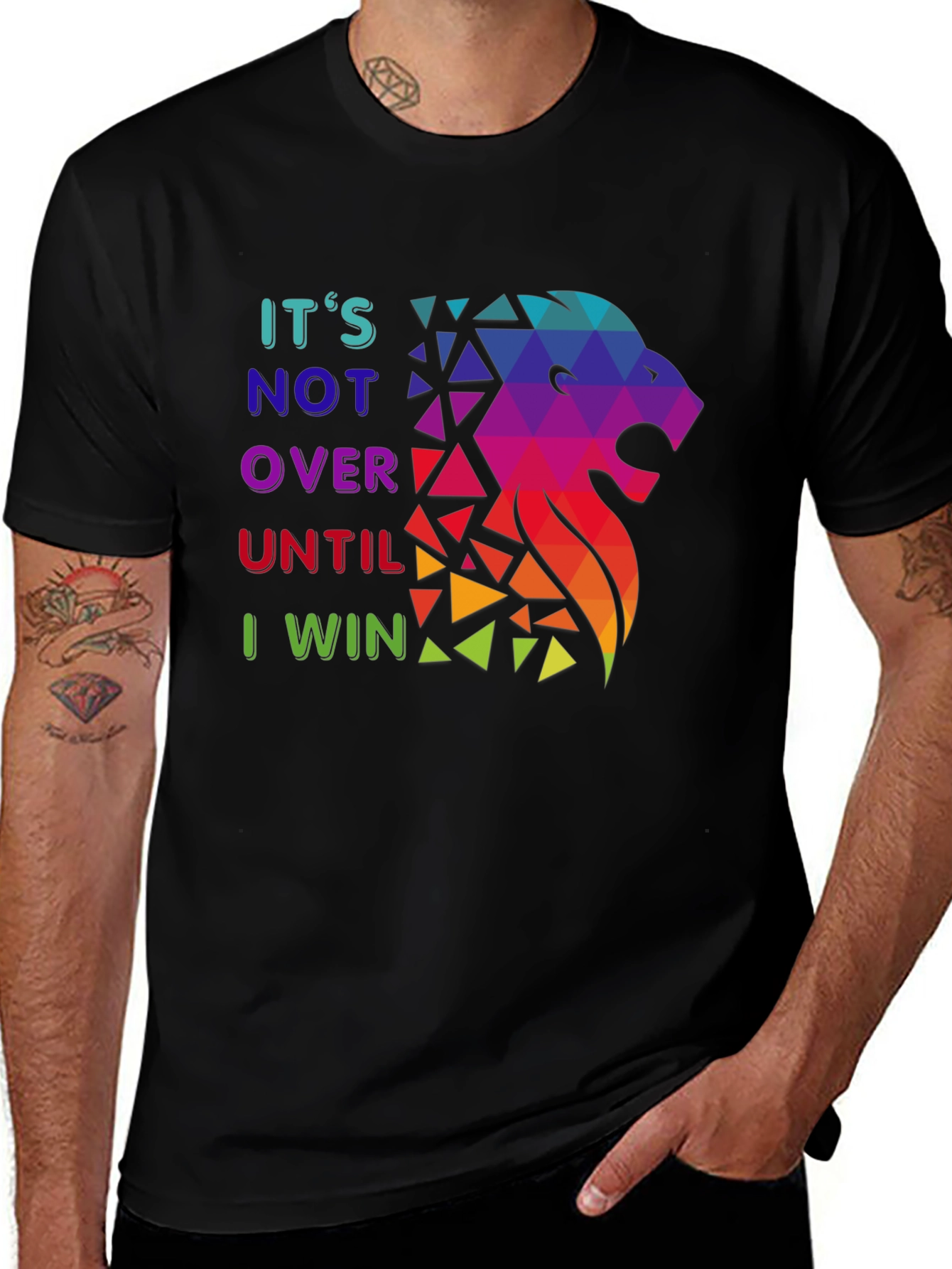 It's Not Over Until I Win T-Shirt - Lion Design