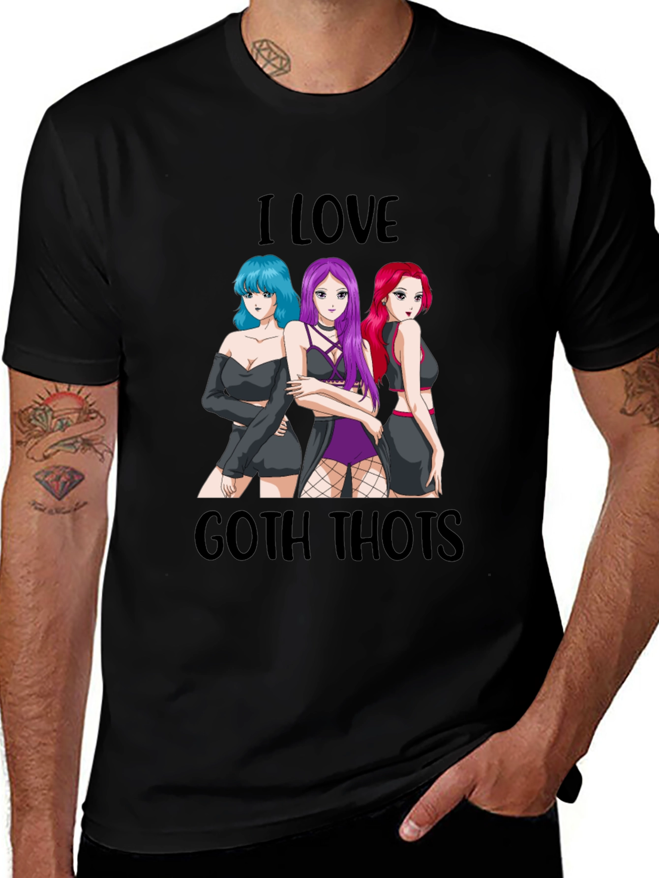 Variant 29 of I Love Goth Thots T-Shirt