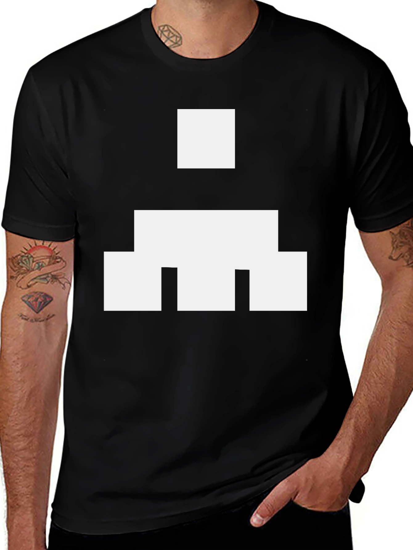 Variant 29 of Pixelated Iron Man Inspired Graphic Tee