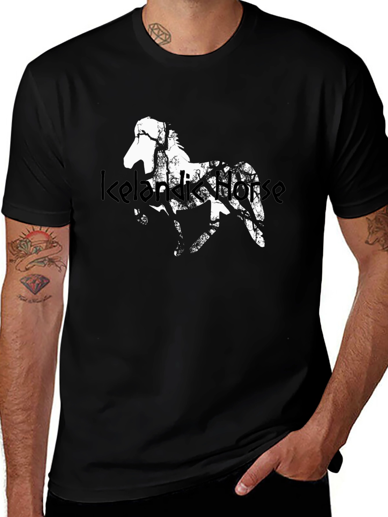 Icelandic Horse Black T-Shirt