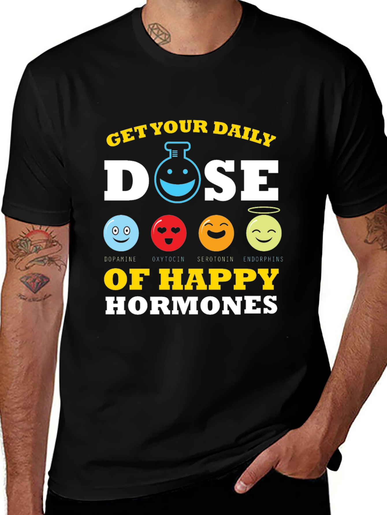 Variant 26 of Get Your Daily Dose Happy Hormones T-Shirt