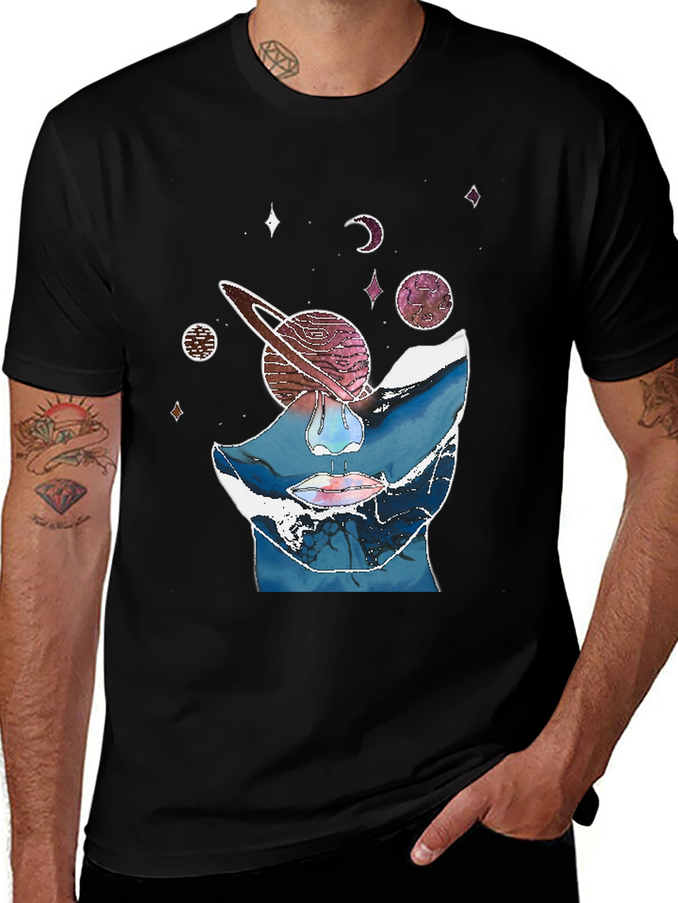 Variant 14 of Cosmic Tears Graphic Tee - Soft Cotton Blend