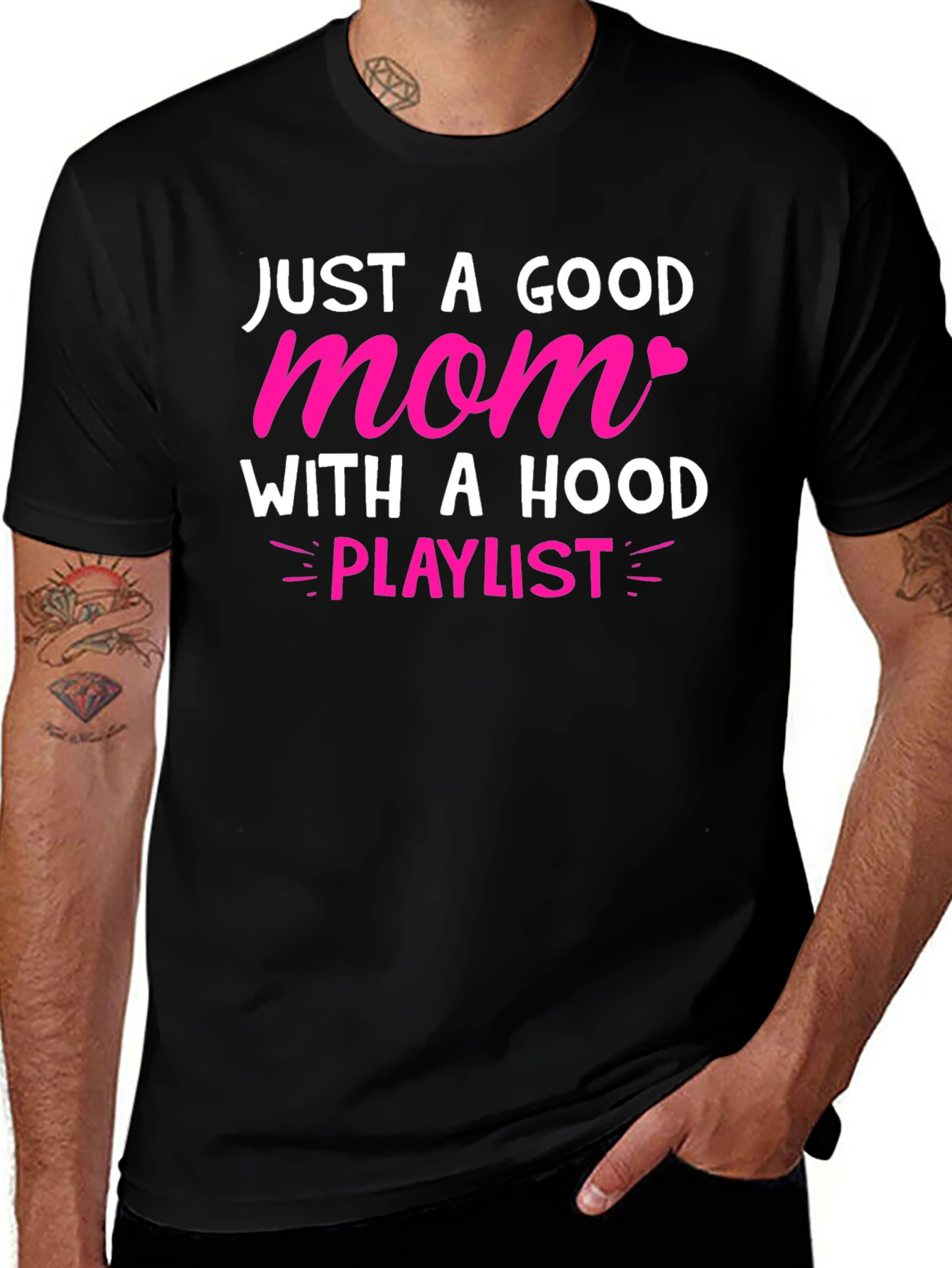 Variant 18 of Good Mom With Hood Playlist T-Shirt