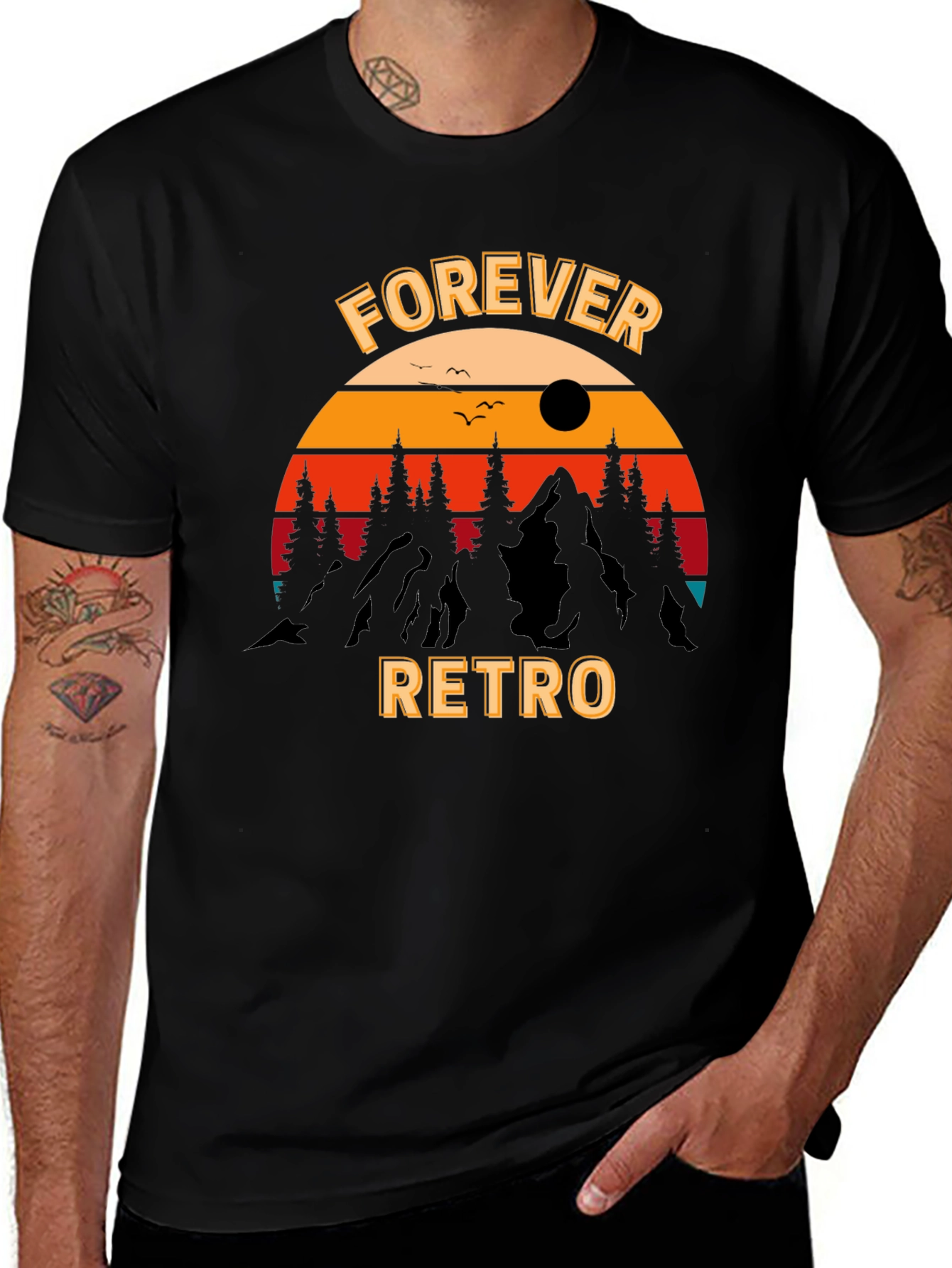Variant 16 of Forever Retro Graphic Tee - Black