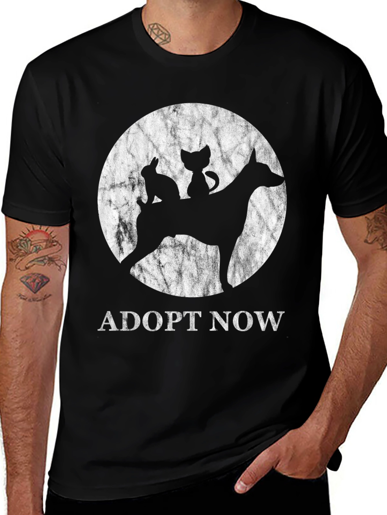 Adopt Now Animal Silhouette T-Shirt