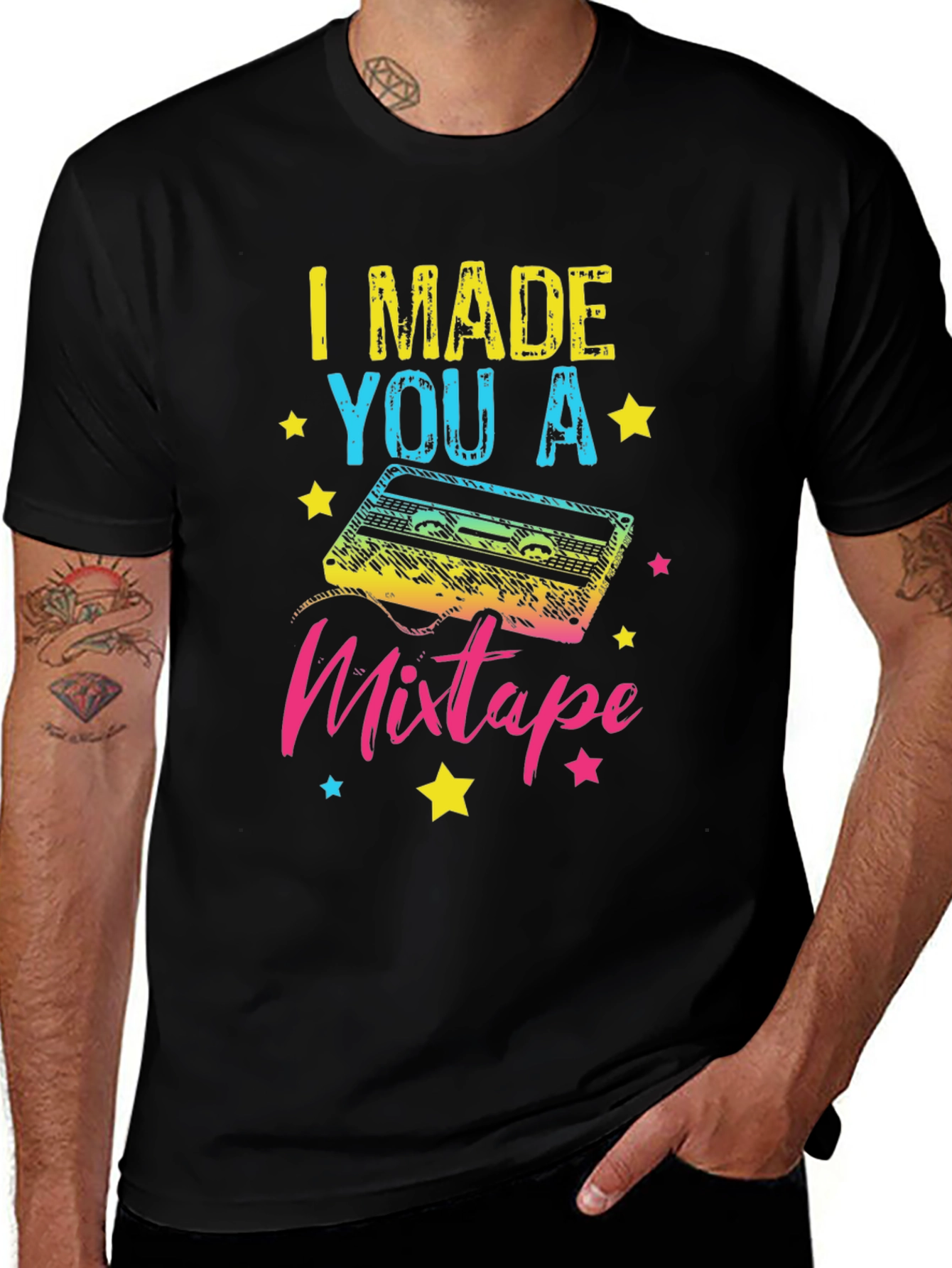 Variant 2 of I Made You A Mixtape T-Shirt - Retro 80s Nostalgia