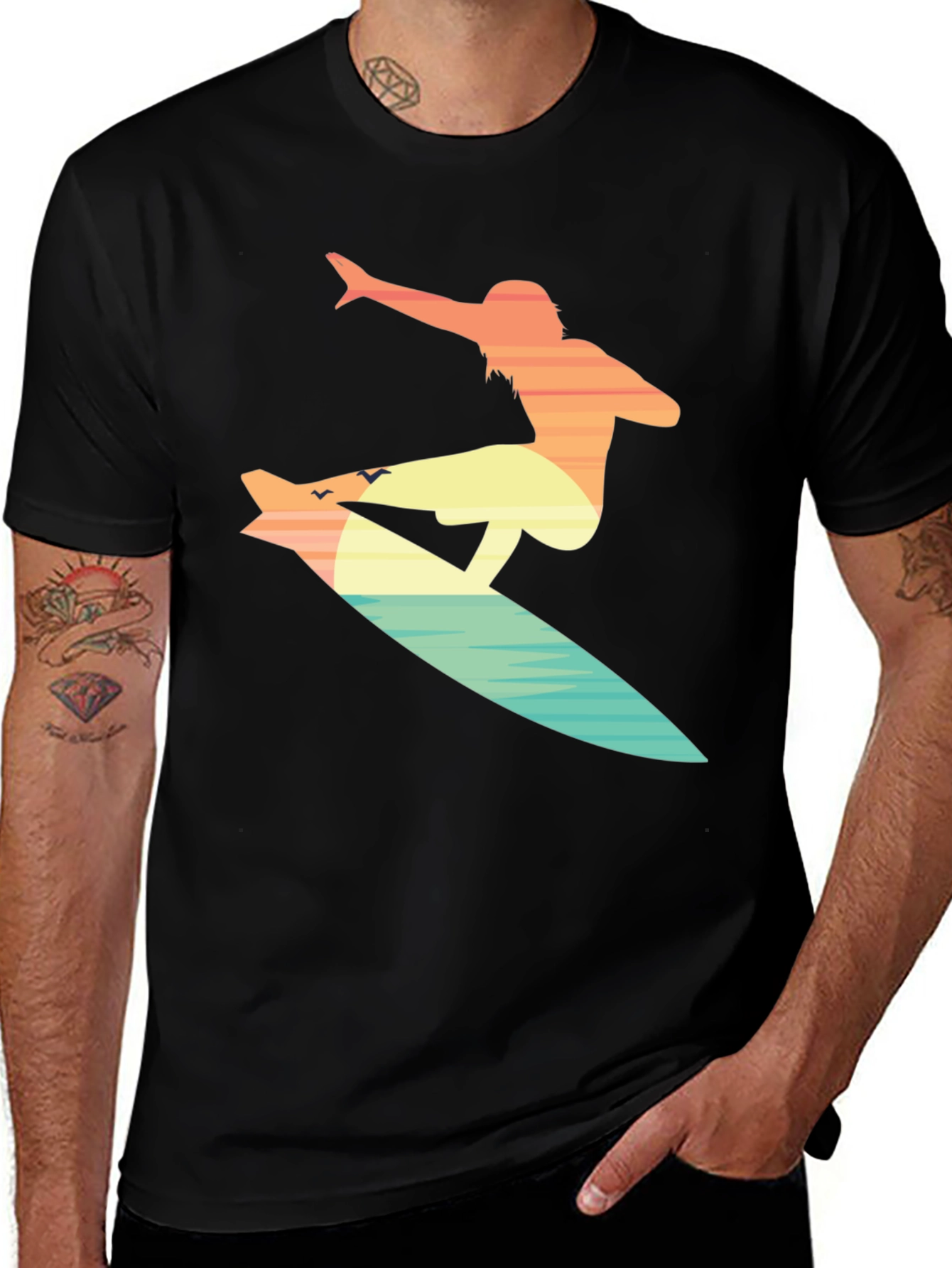 Variant 25 of Retro Surfer Graphic Tee - Vintage Vibe