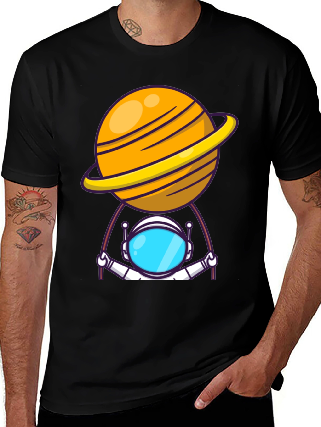 Variant 29 of Astronaut Planet T-Shirt - Outer Space Graphic Tee