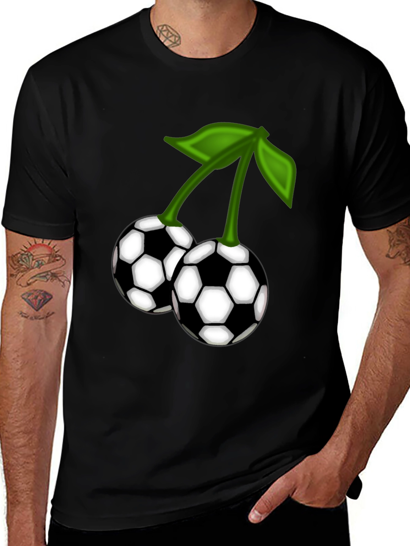 Variant 13 of Soccer Ball Cherry Graphic Tee