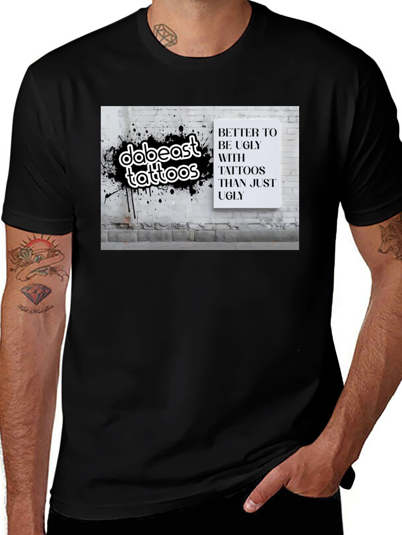 Variant 23 of Tattoo Lover T-Shirt: Better to be Ugly!