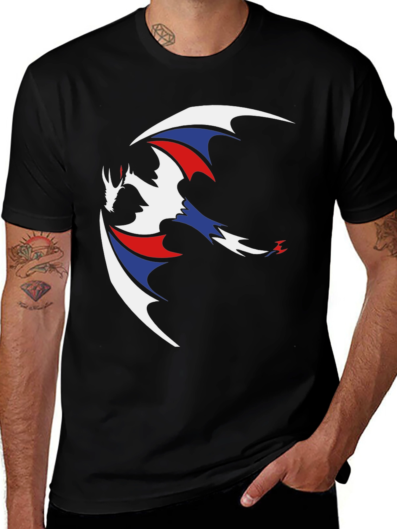 Variant 5 of Dragon Graphic Black T-Shirt