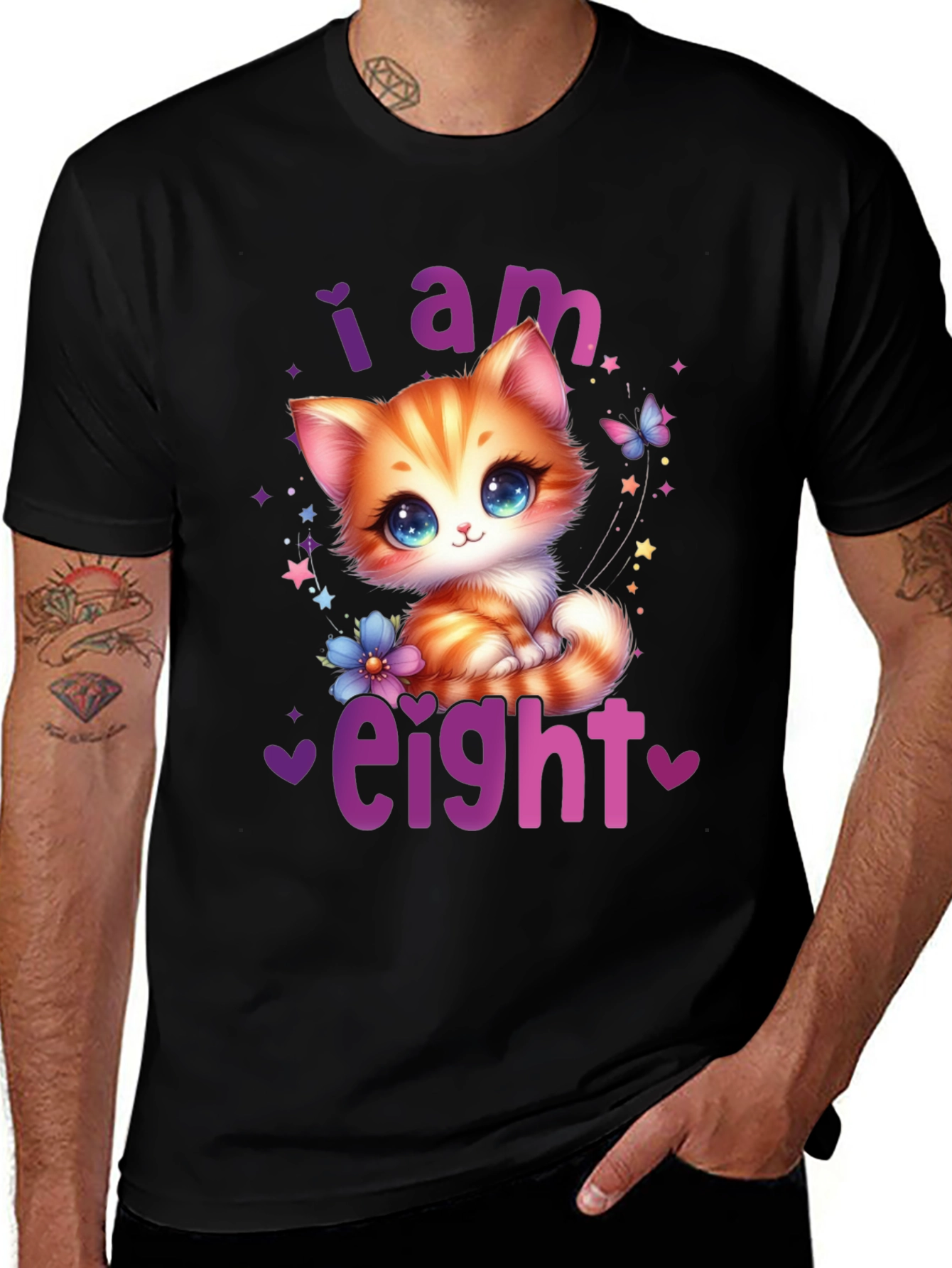 Variant 2 of I Am Eight Cat T-Shirt