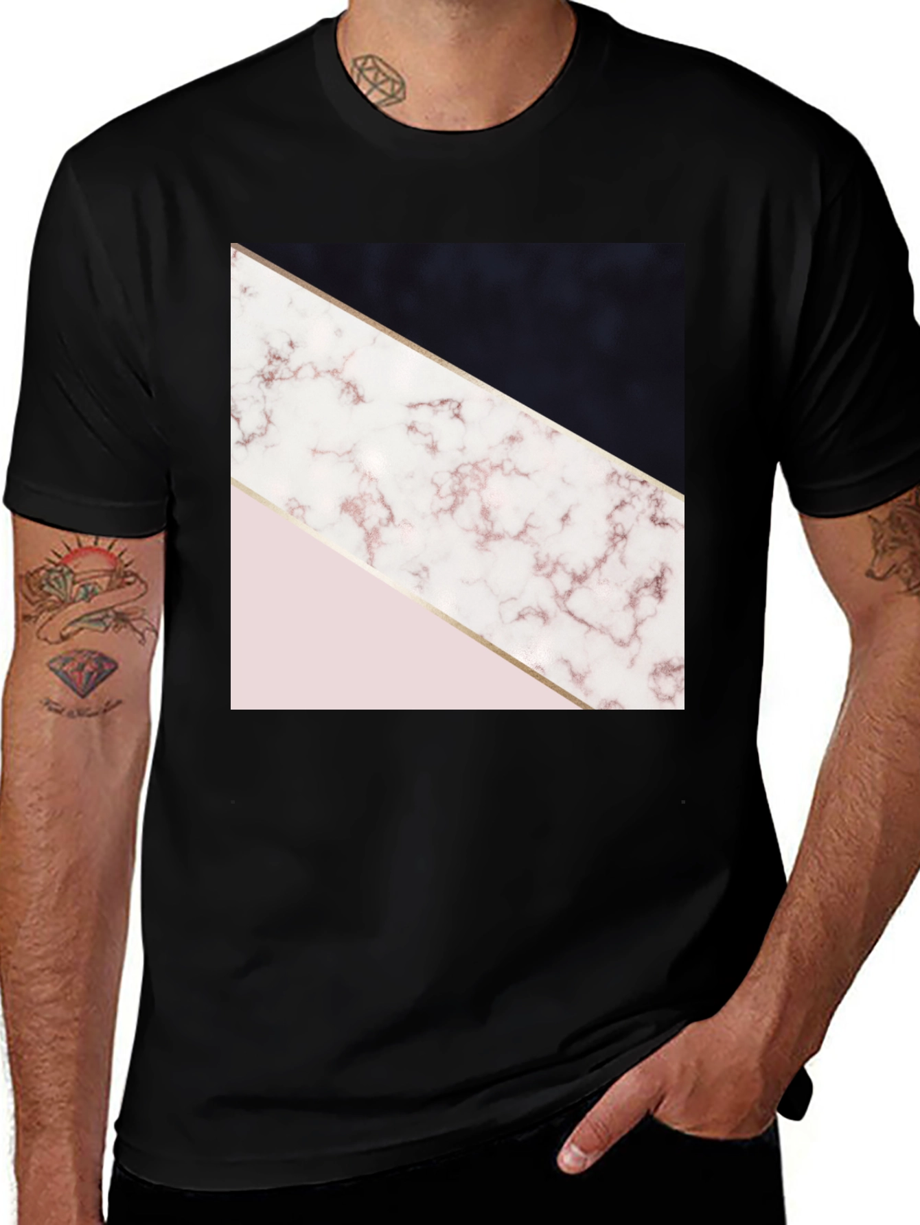 Variant 3 of Geometric Marble Print Tee