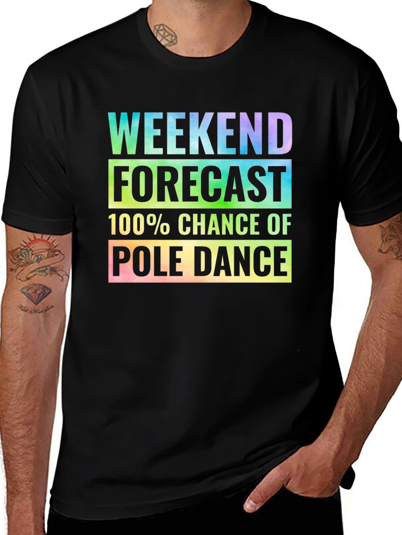 Variant 3 of Weekend Forecast Pole Dance T-Shirt
