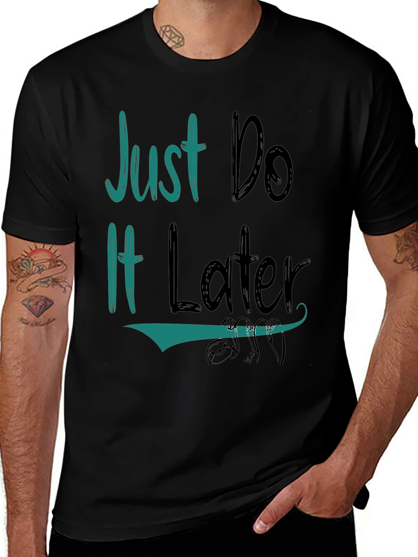 Variant 6 of Just Do It Later Men's Graphic T-Shirt
